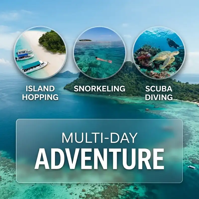 Comprehensive multi day tour packages and island hopping with Asia Rainforest Resort in the Celebes Sea and Semporna